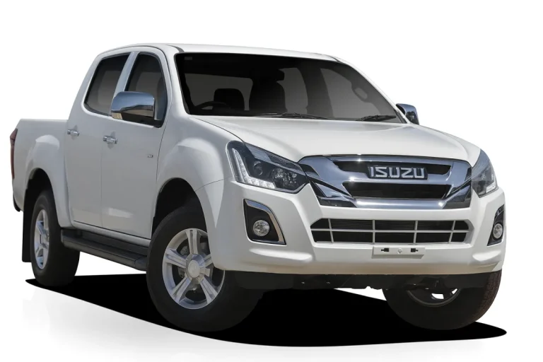 White Isuzu D-Max dual cab ute