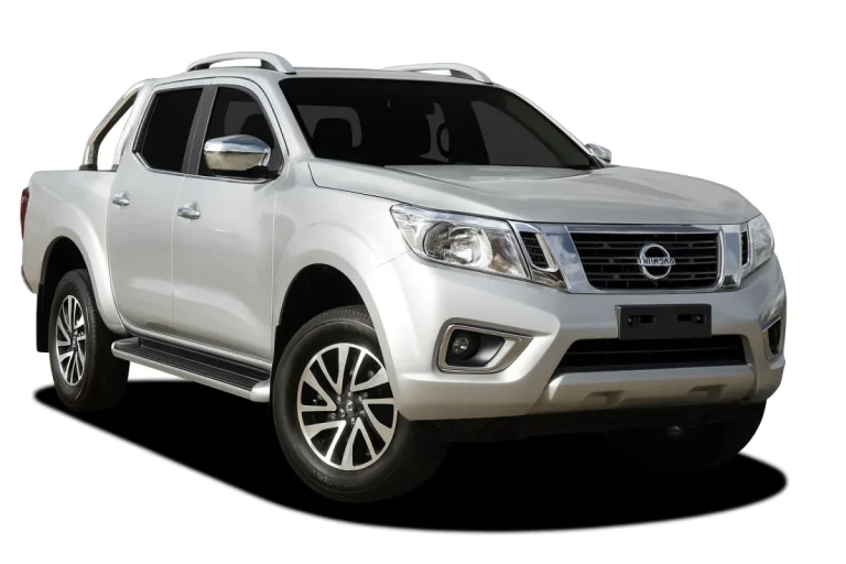 Silver Nissan Navara dual-cab ute