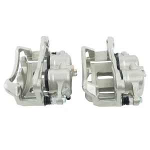 Pair of silver twin-piston 4x4 brake calipers