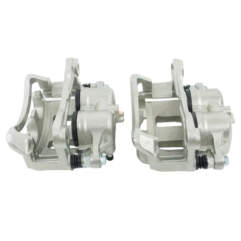 Pair of silver twin-piston 4x4 brake calipers
